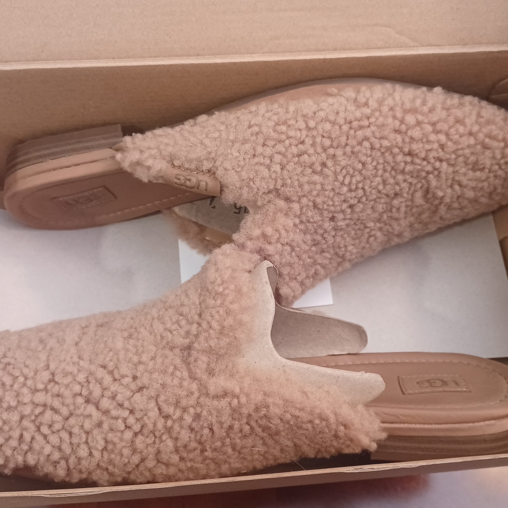 UGG Women's Tan Shearling Slip-On Shoes
